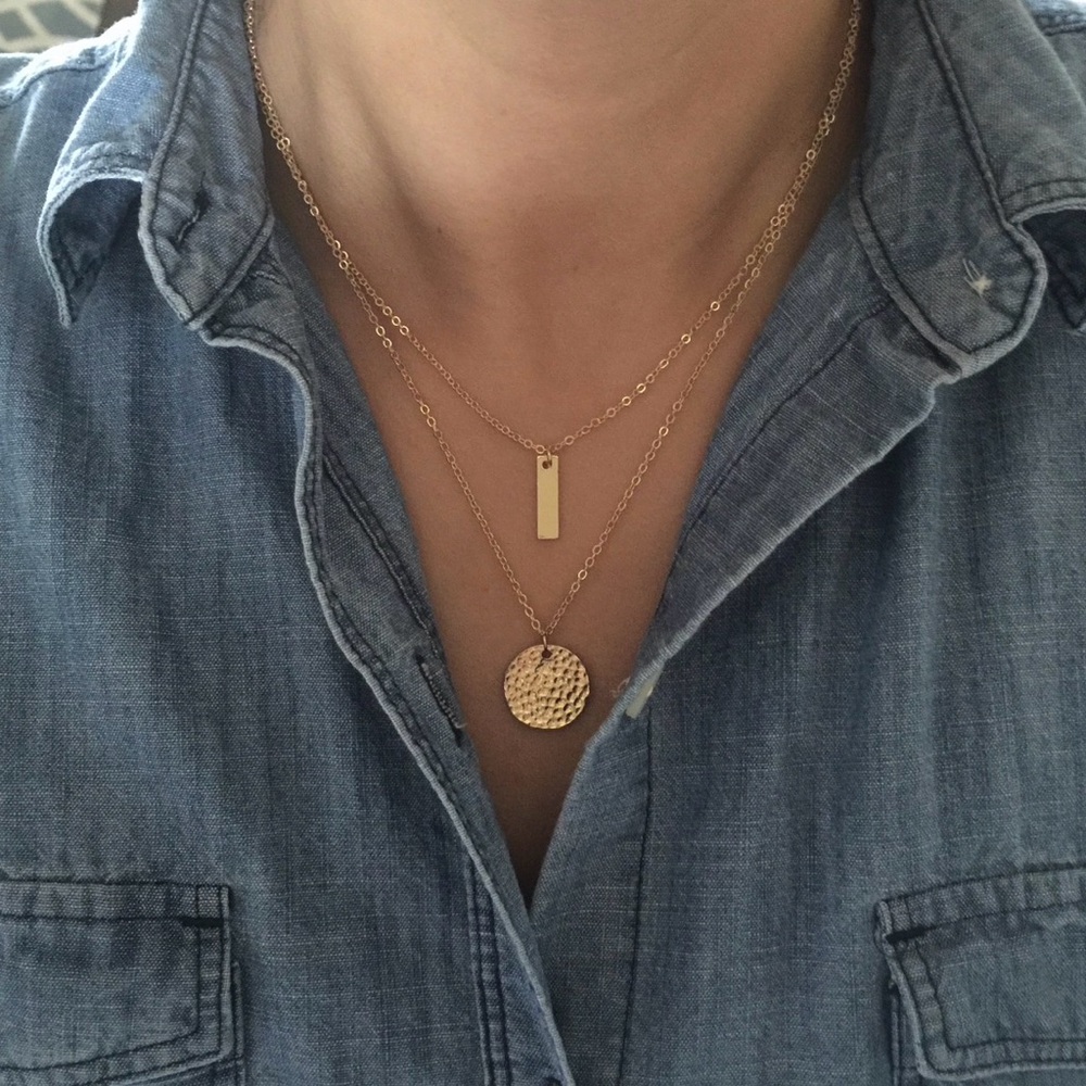 Elegant Gold Layered Necklace Set